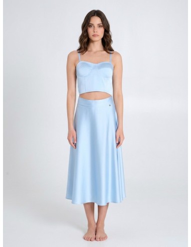 Crop top-corset van satijn met cups Rinascimento