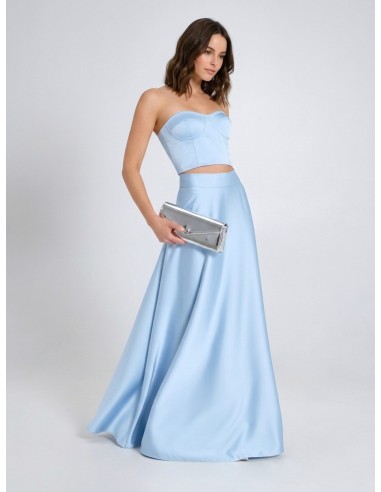 Crop top-corset van satijn met cups Rinascimento