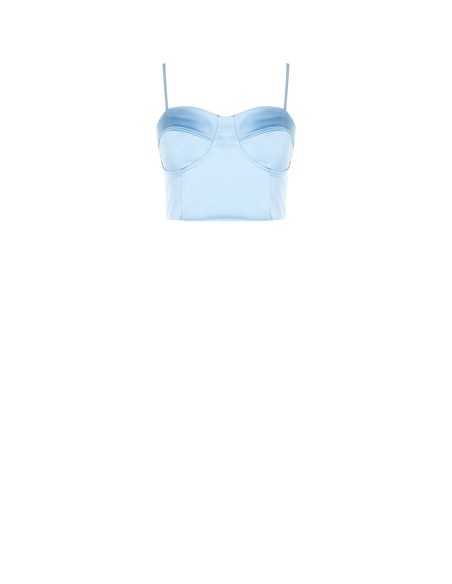 Crop top-corset van satijn met cups Rinascimento