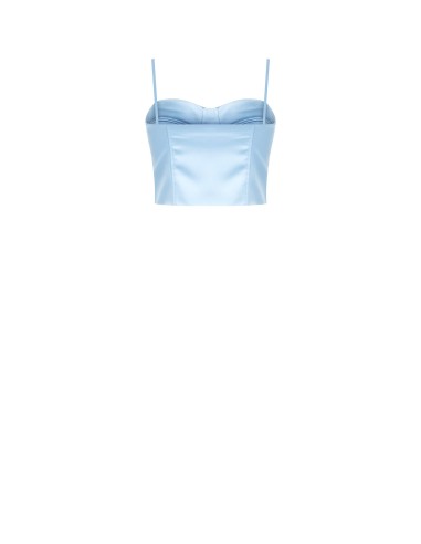Crop top-corset van satijn met cups Rinascimento