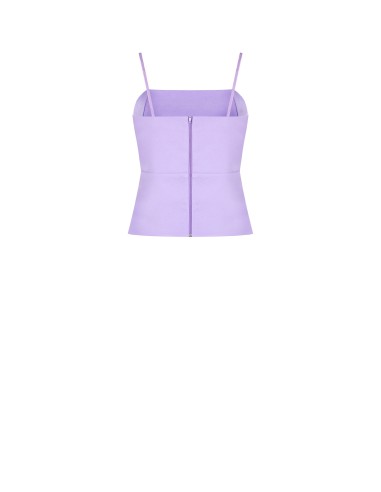 Crop-top bustier van technische stof met strass-steentjes van Rinascimento