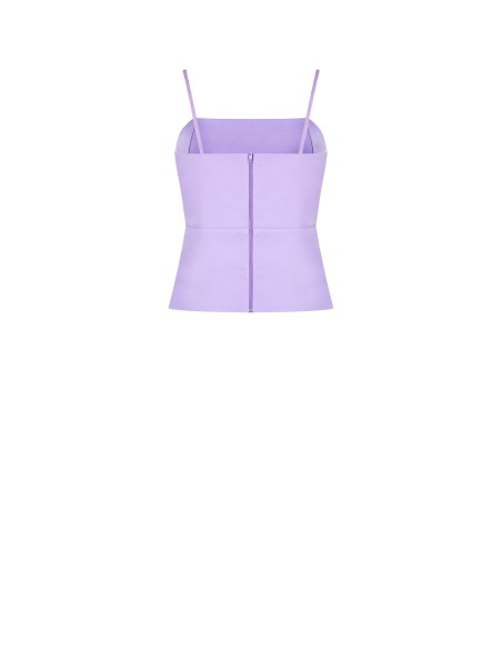 Crop-top bustier van technische stof met strass-steentjes van Rinascimento