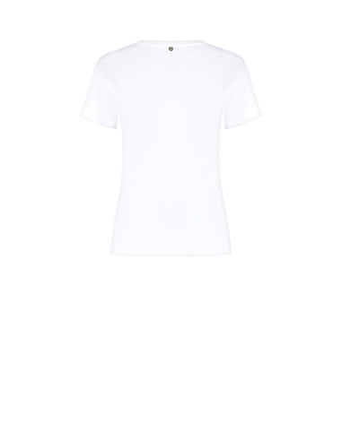 Regular T-shirt van katoen met slogan in goudfolie Rinascimento