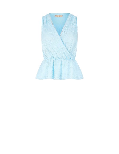 Peplumtop van kant met gekruiste V-hals Rinascimento