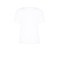 Regular T-shirt van katoen met opdruk van een kat met strassbril van Rinascimento 2