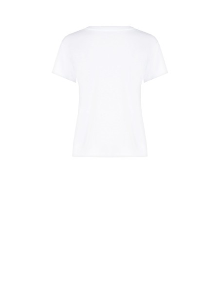Ruim katoenen T-shirt met Bunny-print en parels van Rinascimento