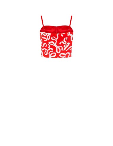 Cropped bustiertop met strikjesmotief Rinascimento
