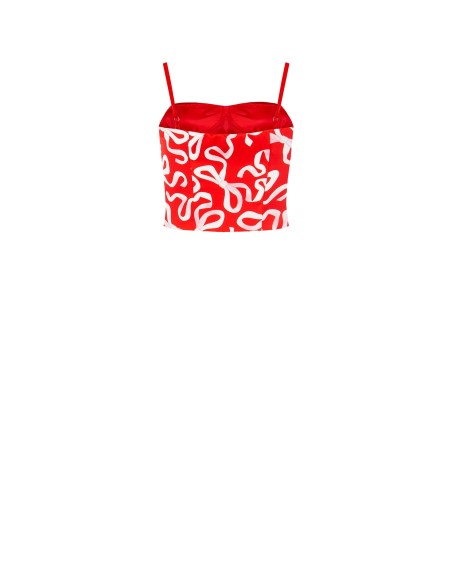 Cropped bustiertop met strikjesmotief Rinascimento