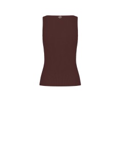 Getailleerde top van ribgebreide stof met lurex Rinascimento 2