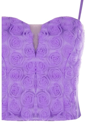 Bustièrcroptop van tule met rozen van Rinascimento