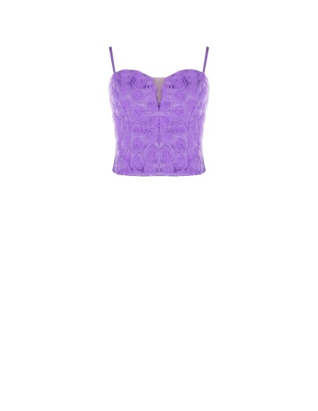 Bustièrcroptop van tule met rozen van Rinascimento