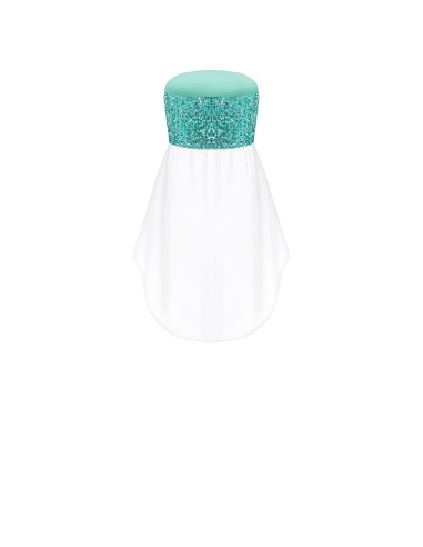 Strapless blouse met paillettenbedekt detail Rinascimento