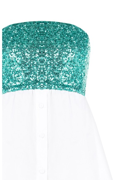 Strapless blouse met paillettenbedekt detail Rinascimento