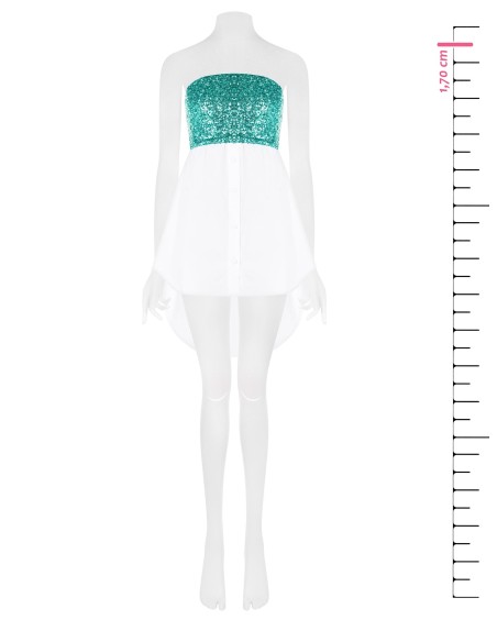 Strapless blouse met paillettenbedekt detail Rinascimento