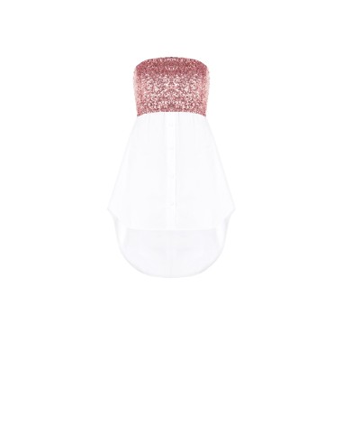 Strapless blouse met paillettenbedekt detail Rinascimento