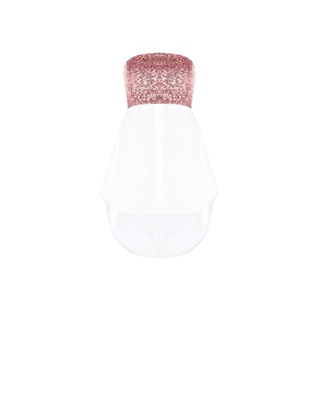 Strapless blouse met paillettenbedekt detail Rinascimento