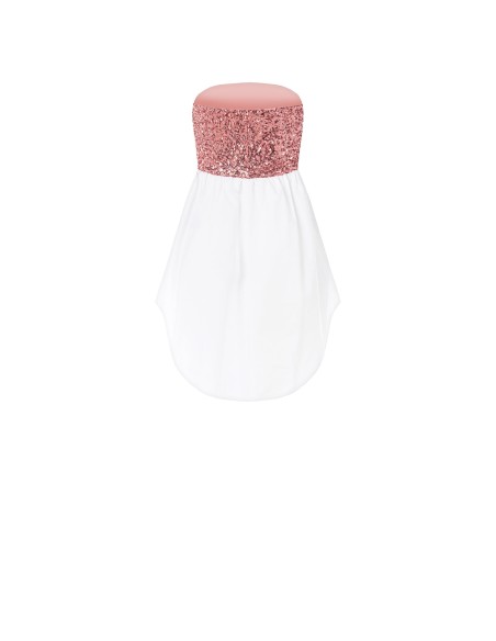 Strapless blouse met paillettenbedekt detail Rinascimento