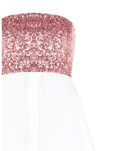 Strapless blouse met paillettenbedekt detail Rinascimento
