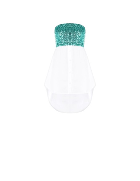 Strapless blouse met paillettenbedekt detail Rinascimento