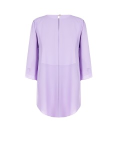 Asymmetrische wijde satijnen blouse met mouwen in cape-stijl Rinascimento 2