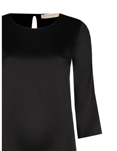 Ruime vierkante satijnen blouse met 3/4-mouwen Rinascimento