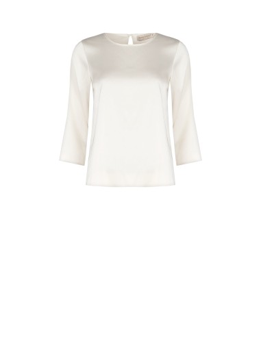 Ruime vierkante satijnen blouse met 3/4-mouwen Rinascimento