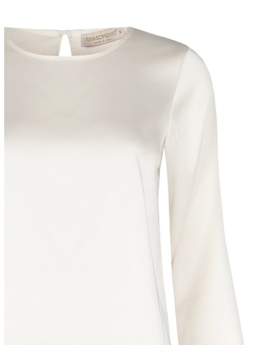 Ruime vierkante satijnen blouse met 3/4-mouwen Rinascimento