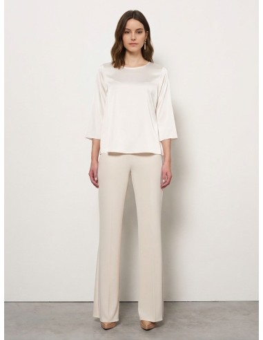 Ruime vierkante satijnen blouse met 3/4-mouwen Rinascimento