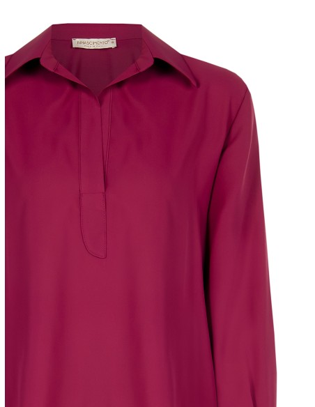 Vloeiende blouse van georgette zonder knopen Rinascimento