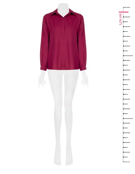 Vloeiende blouse van georgette zonder knopen Rinascimento
