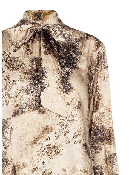 Vloeiende viscoseblouse met strikdetail van Rinascimento