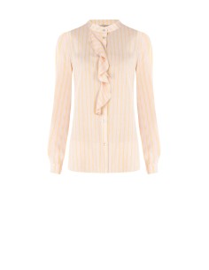 Regular fit blouse van lichte stof met volant Rinascimento