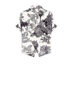 Oversized asymmetrisch overhemd met junglemotief Rinascimento 2