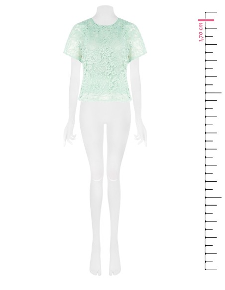 Oversized kanten blouse Rinascimento