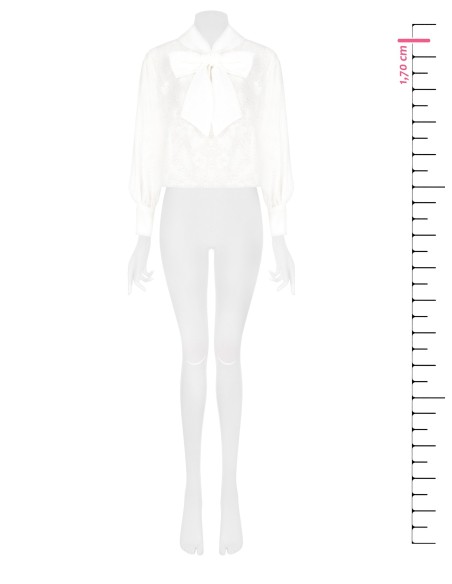 Wijde blouse van viscosemix met devoré Rinascimento