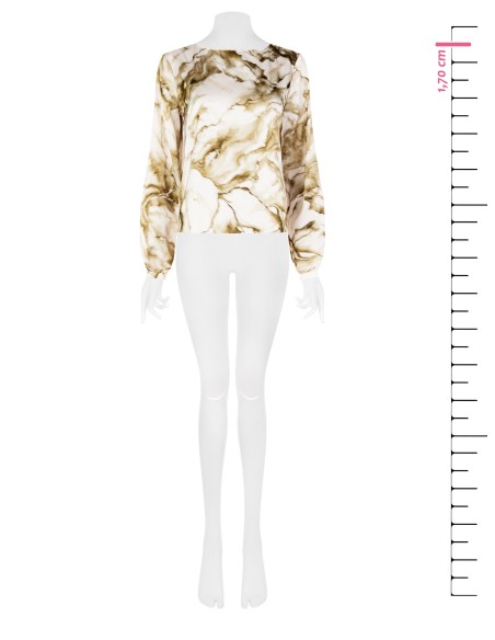 Ruime blouse met glittervlekken Rinascimento