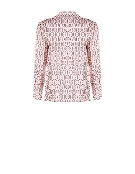 Regular viscose blouse met Rinascimento-logoknopen