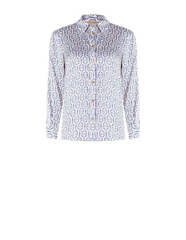 Regular viscose blouse met Rinascimento-logoknopen