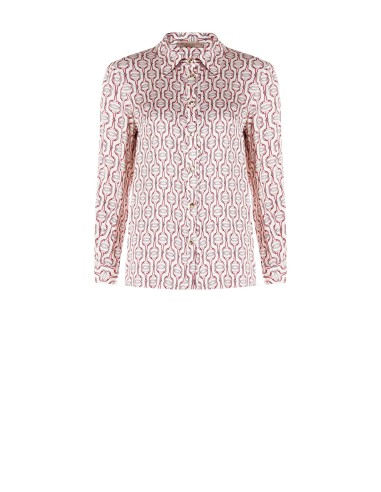 Regular viscose blouse met Rinascimento-logoknopen