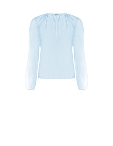 Blouse van lichtgewicht, semitransparante stof met ruches Rinascimento