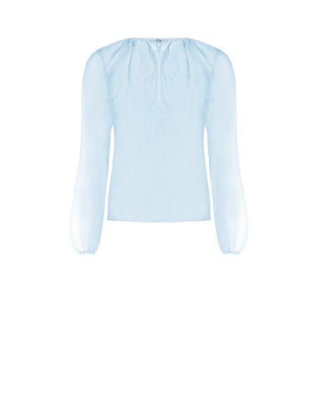 Blouse van lichtgewicht, semitransparante stof met ruches Rinascimento
