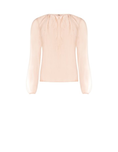 Blouse van lichtgewicht, semitransparante stof met ruches Rinascimento