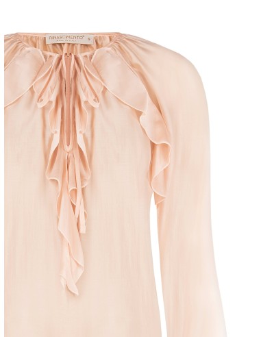 Blouse van lichtgewicht, semitransparante stof met ruches Rinascimento