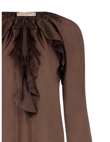 Blouse van lichtgewicht, semitransparante stof met ruches Rinascimento