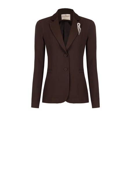 Getailleerde blazer met strass-speld Rinascimento
