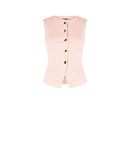 Getailleerd lang denimgilet van stretchdenim van Rinascimento