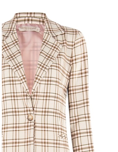 Geruite blazer van poliviscose van Rinascimento