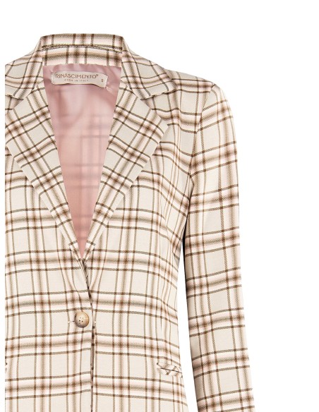 Geruite blazer van poliviscose van Rinascimento