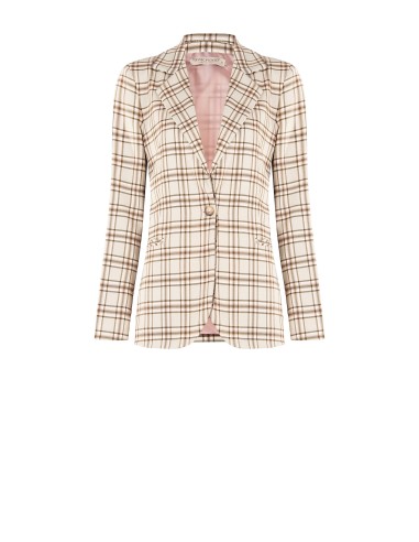 Geruite blazer van poliviscose van Rinascimento