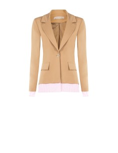 Blazer van polyviscose met inzetstukken met strepen van Rinascimento